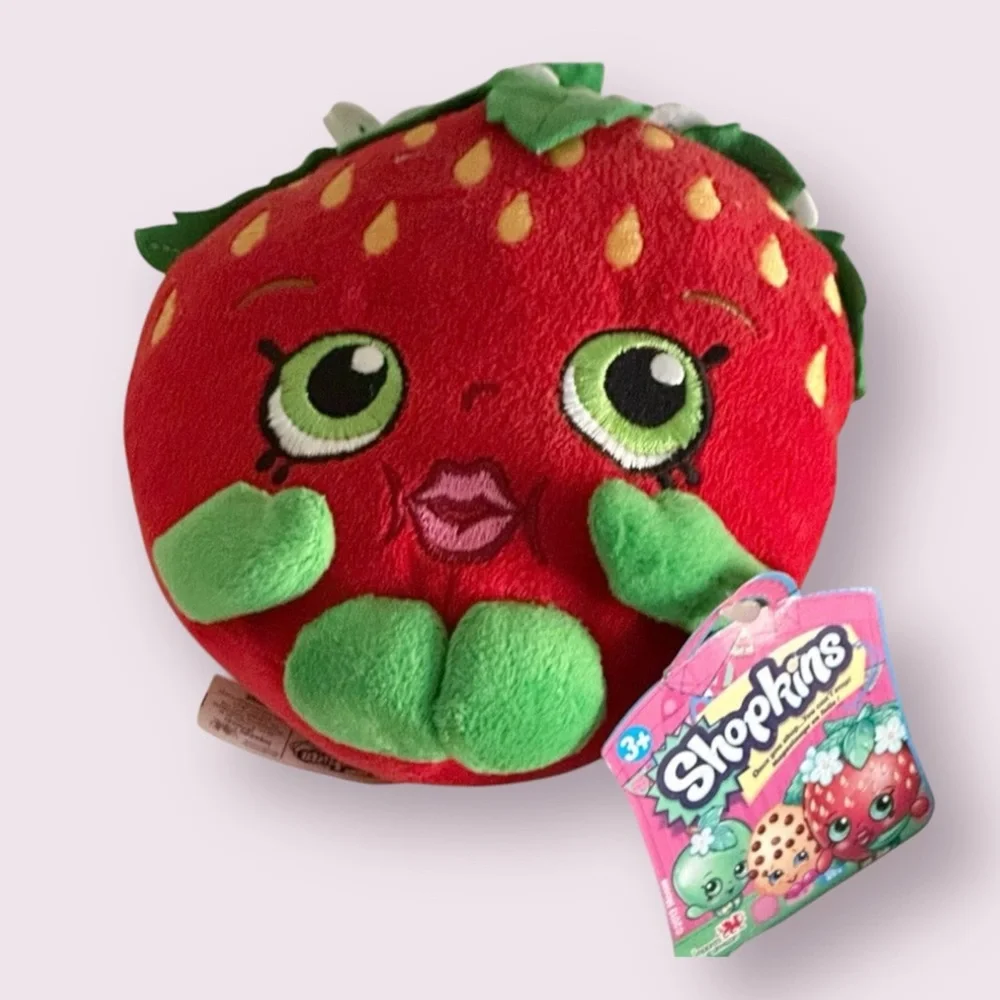 Shopkins Red Strawberry New Condition Stuff Fruit 6 1/2” Long